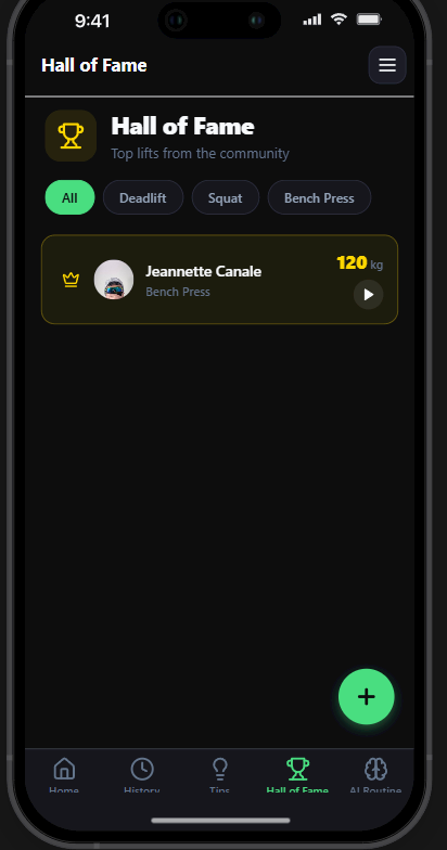 The Hall of Fame Screen